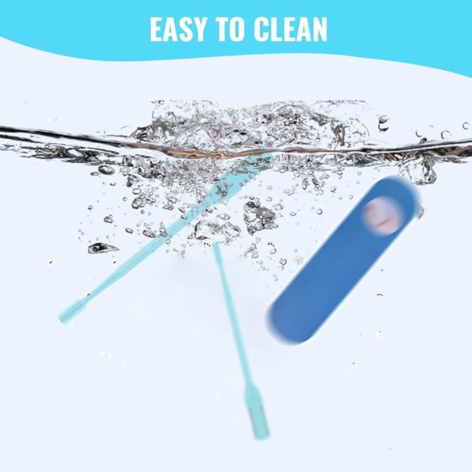 Nasal Hair Cutter, 2025 Upgraded Double Sided Noses Hairs Knife, 360° Rotating Portable Manual Nose Hair Trimmer, Noses Hairs Remover for Women Men Travel Essentials (Blue, 6 Pcs)