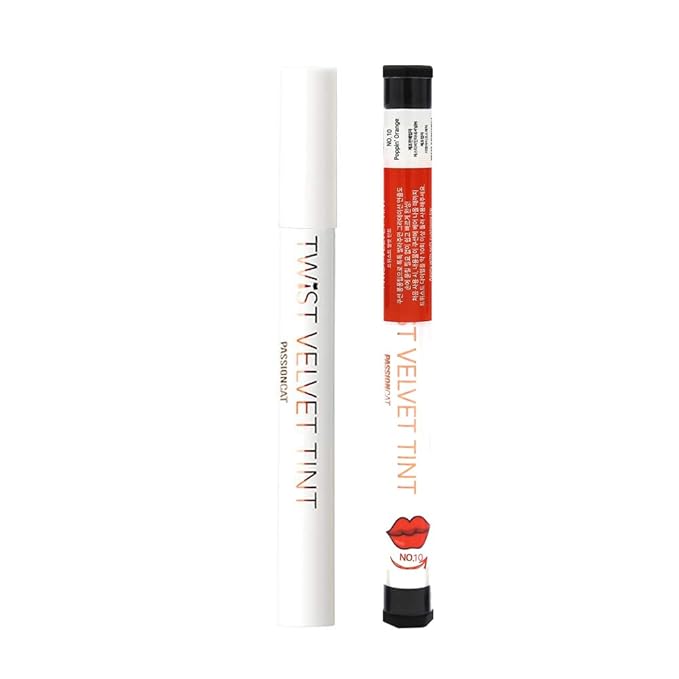 PASSIONCAT Long Lasting Lip Stain for Lips and Cheek Tint | High Pigment Color | lightweight Matte Finish | Weightless | Full Coverage | Twist Velvet Tint #10 (No.10)