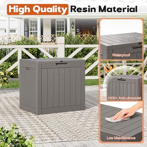 Outdoor Storage Box, Resin Deck Boxes Indoor and outdoor, Waterproof Storage - Image 5