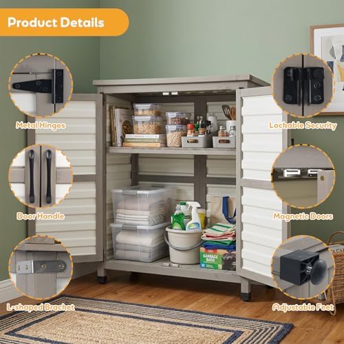 PetsCosset Weatherproof Outdoor Storage Cabinet - Image 5