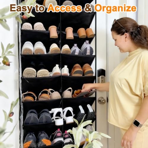 UVIAHOMI 20-30 Pairs Over the Door Shoe Organizer, 10-Tier Door Shoes Rack - Image 5