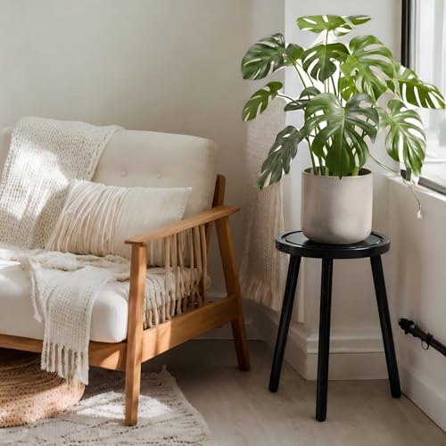 2-Pack Wood Plant Stands Indoor, 16.7" Tall Plant Stand Outdoor Mid-Century - Image 2