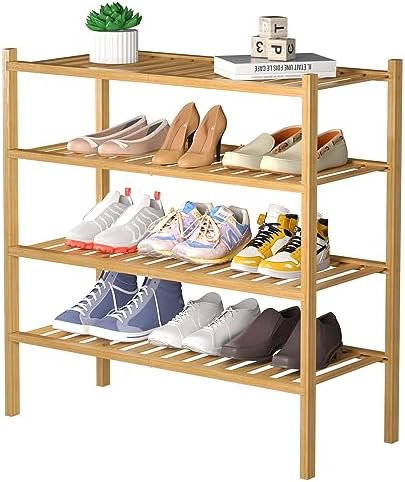 ROMGUAR CRAFT 4 Tier Bamboo Shoe Rack by ROMGUAR+CRAFT