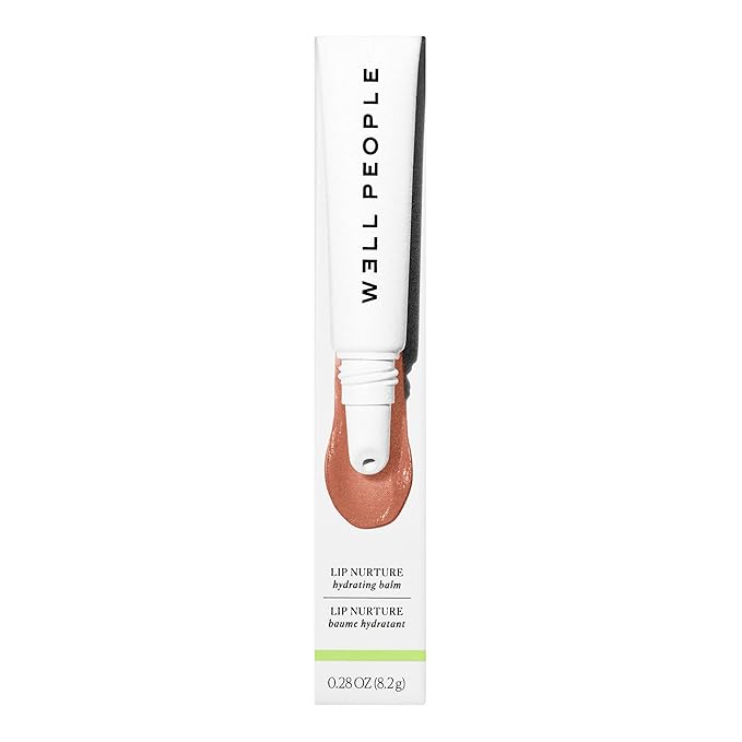Well People Lip Nurture Hydrating Balm, Lip Balm For Hydration & Vibrant Sheer Color, Soothes & Softens Lips, Vegan & Cruelty-free, Toasty Nutmeg