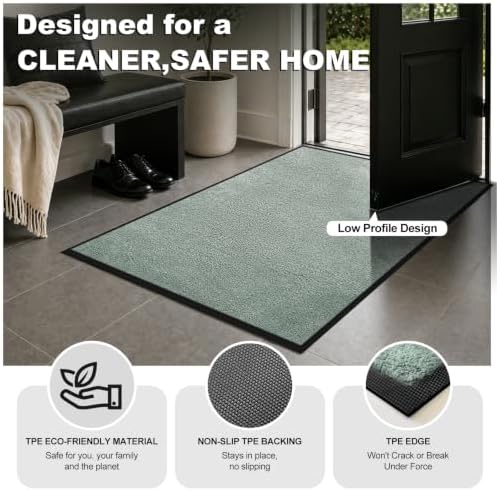 Mibao Super Absorbent Front Door Mat, Non-Slip Washable Indoor Doormats - Image 4
