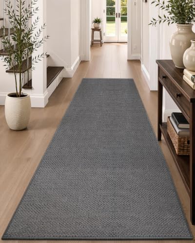 Color&Geometry Runner Rug 36"x120" Non Slip Rubber Hallway Rug, Light Grey by COLORG