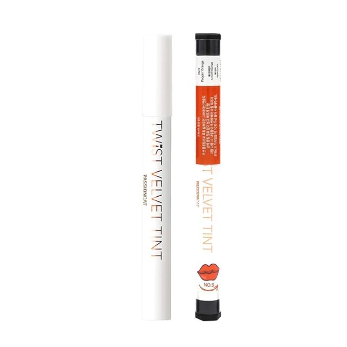 PASSIONCAT Long Lasting Lip Stain for Lips and Cheek Tint | High Pigment Color | lightweight Matte Finish | Weightless | Full Coverage | Twist Velvet Tint #9 (No.9)