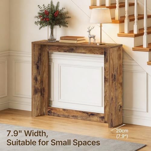 YATINEY Narrow Console Table, 29.5'' Small Farmhouse Entryway Table, Wooden - Image 7