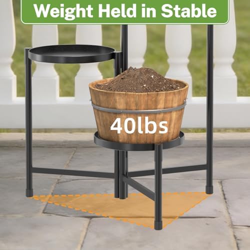 iDavosic.ly 3 Tier Large Plant Stand Indoor Outdoor, 10 In Wide Tray - Image 4