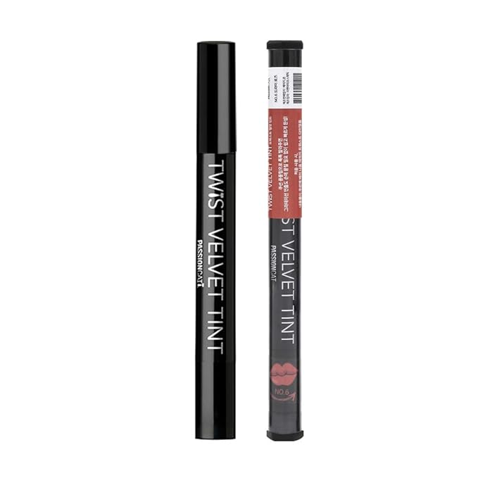 PASSIONCAT Long Lasting Lip Stain for Lips and Cheek Tint | High Pigment Color | lightweight Matte Finish | Weightless | Full Coverage | Twist Velvet Tint #6 (No.6)