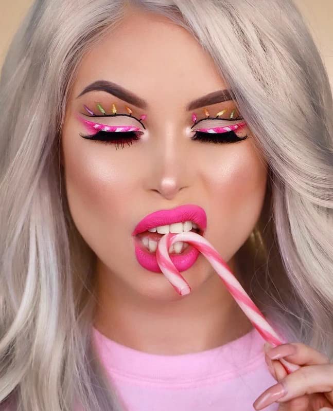 Beauty Bakerie Cotton Candy Champagne Blush Makeup Palette, Long Lasting Pigment, Matte and Metallic Highlighter Makeup, 4 Highlight Shades