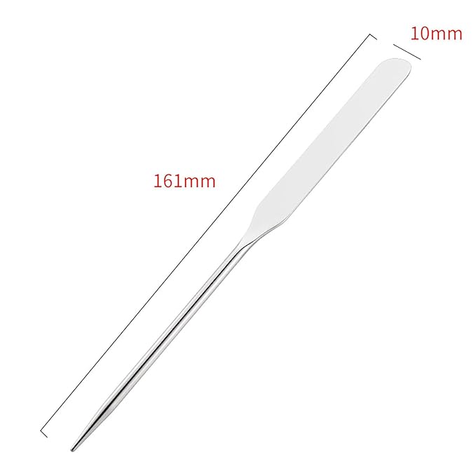 Makeup Spatula Set Stainless Steel, Make Up Tools Mini Mixing Tray with Finger Ring, Makeup Paint Palette, Pack of 3
