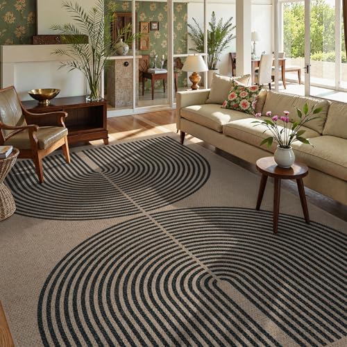 Lahome Modern Rainbow Easy Jute 8x10 Rug by Lahome