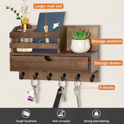 Key Holder Wall Mount, Mail Organizer - Image 2