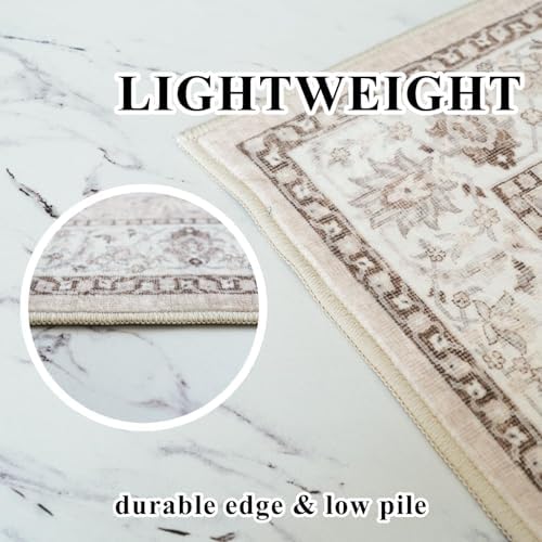 6ft Square Living Room Area Rug: Washable Oriental 6x6 Rugs - Image 6