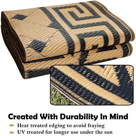 SAND MINE Reversible Mats, Plastic Straw Rug, Modern Area Rug, Large Floor Mat - Image 3