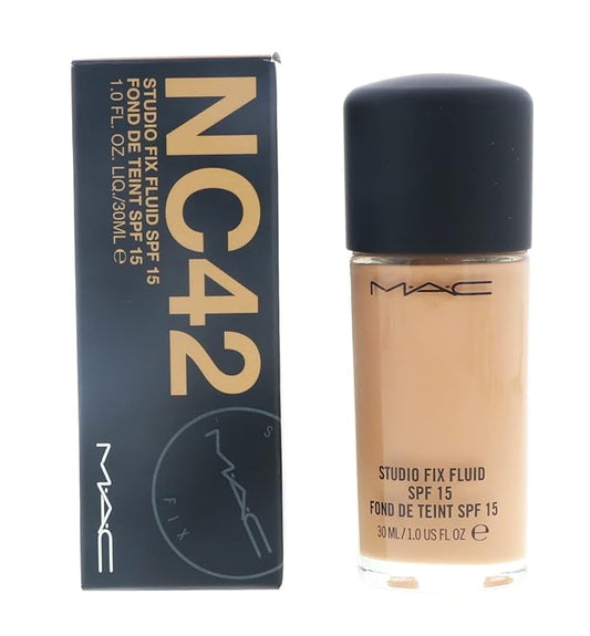 MAC Studio Fix Fluid Foundation SPF5, NC42, 1 Count, 1 Ounce