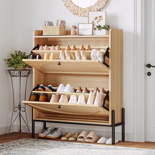 IRONCK Rattan Shoe Cabinet Storage - Image 2
