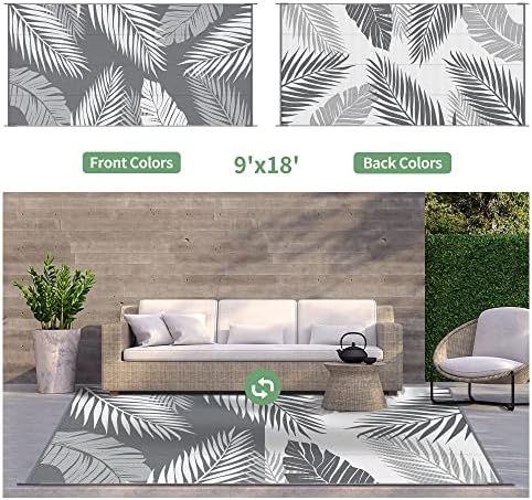 GENIMO Outdoor Rug, Waterproof Plastic Rugs 9'x18' - Image 2