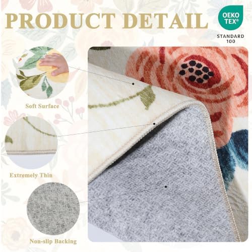 DUKINO 2.6x8 Hallway Runner Rug, Washable Runner Rug Non Slip - Image 5