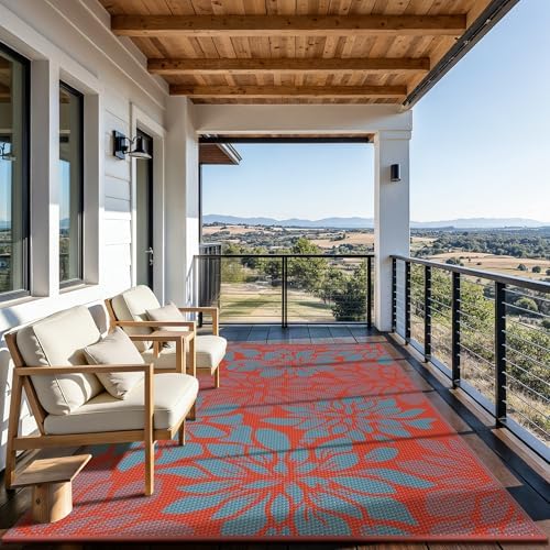 GENIMO Outdoor Rug, Waterproof Plastic Rugs - Image 4