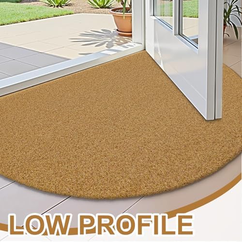 OLANLY Half Circle Door Mat 30x17, Low Profile Doormat - Image 3