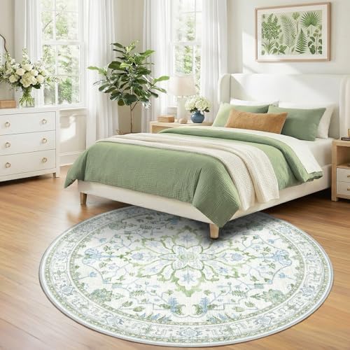 RELEANY Washable Area Rug, Round 7ft - Image 2
