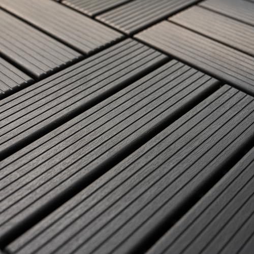 Plastic Interlocking Deck Tiles, 44 Pack Patio Deck Tiles, Patio Floor Decking - Image 7