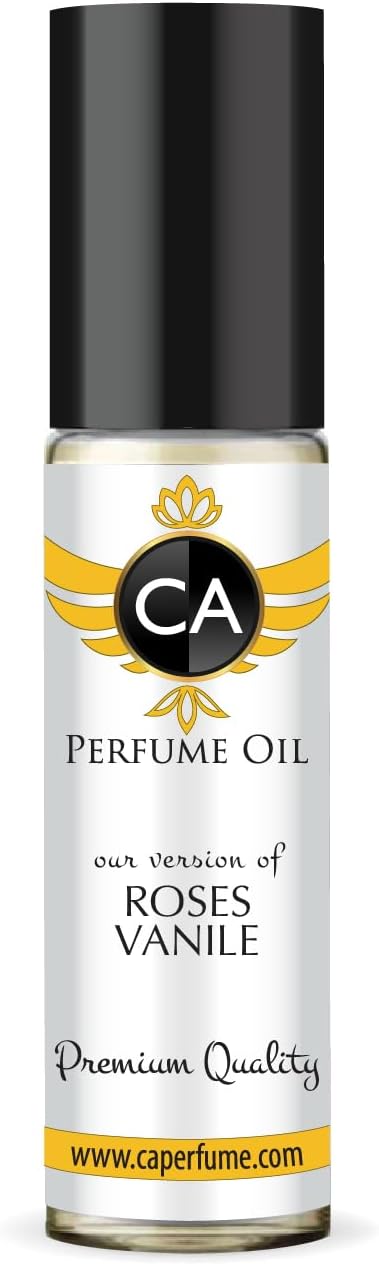 CA Perfume Impression of Roses Vanile For Women Replica Fragrance Body Oil Dupes Attar Roll-On 0.3 Fl Oz/10ml-X1