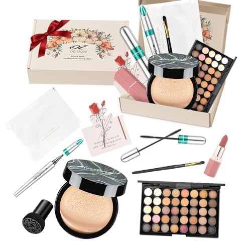 Makeup Sets for Women Girls Makeup Bag Eyeshadow Palette Air Cushion Eyebrow Pencil Mascara Lipstick, Create Sophisticated Makeup for Your Wife & Girlfriend