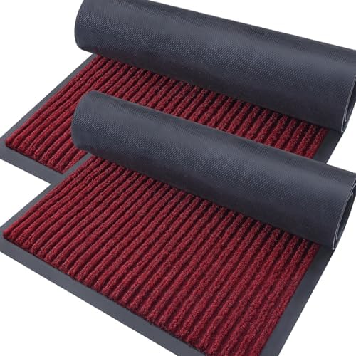 OLANLY 2-Pack Front Door Mats 71x47, Waterproof Heavy-Duty Doormats by OLANLY