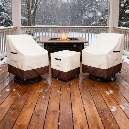 Patio Furniture Set Covers for 3 Piece Outdoor Bistro, Waterproof 100% Outdoor - Image 2