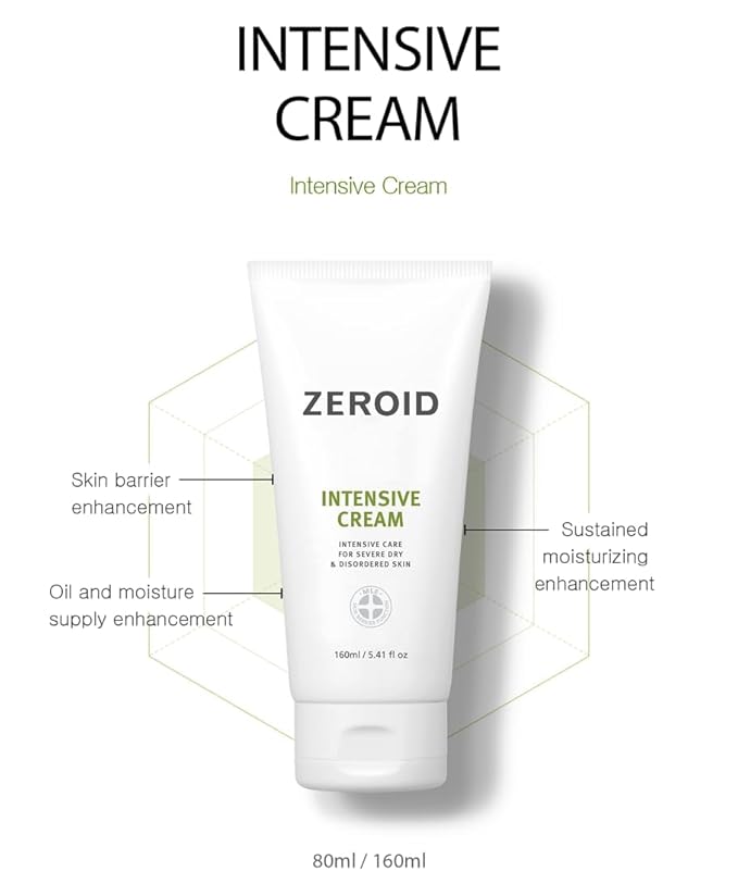 ZEROID Korean Dermocosmetic Intensive Cream Intensive Care for Severe Dry & Disordered Skin (160mL)