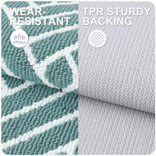 OLANLY Indoor Door Mat 36x24, Low-Profile Doormat, Sage Green - Image 3