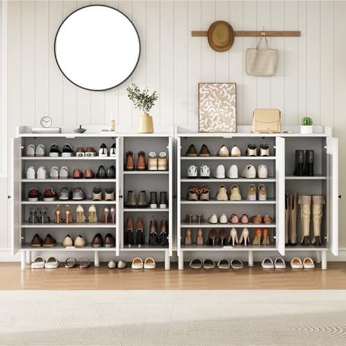 ONBRILL Shoe Cabinet with 3 Doors & Adjustable Shelves - Image 4