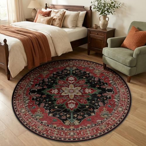RELEANY Washable Area Rug, Round 5ft - Image 2