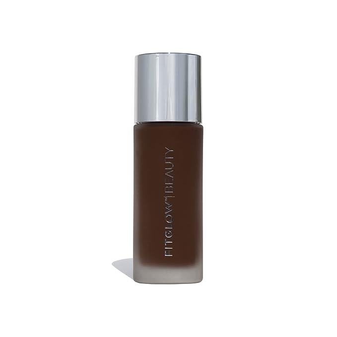 Fitglow Beauty - Natural Foundation+ Photo-Filtering Foundation | Vegan, Woman-Owned Clean Beauty (F9 - Rich Deep Warm, Golden Undertones)
