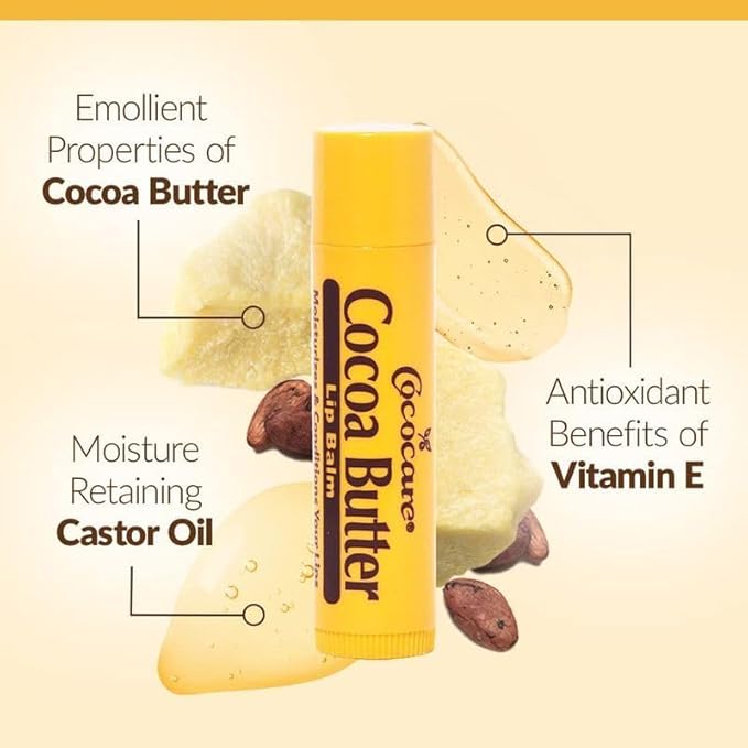 Cococare Cocoa Butter Lip Balm 0.15 oz (Pack of 8)