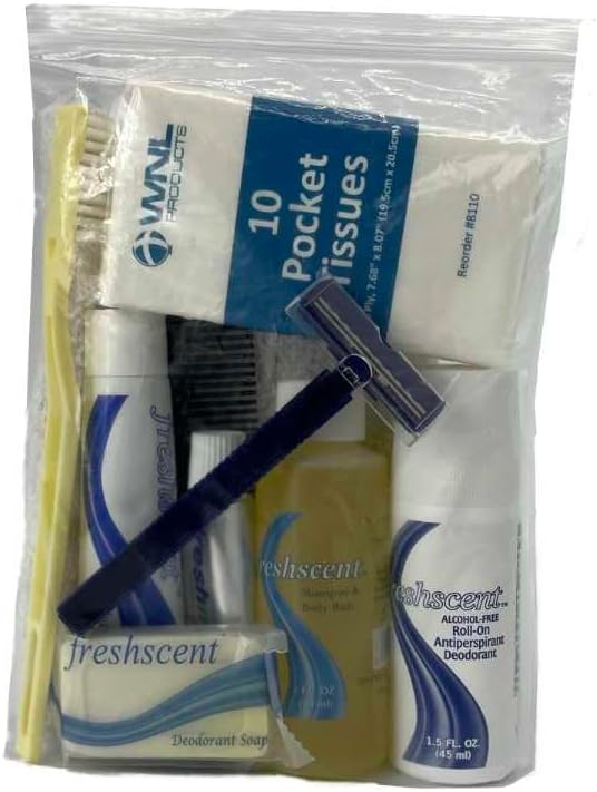 WNL Products 1400-25PACK Adult Comfort Kit, Premium Essential Personal Hygiene Supplies, 25 Pack
