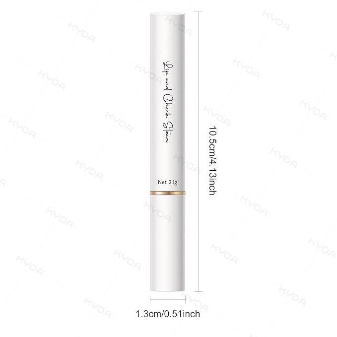KYDA PH-Activated Lip and Cheek Stain, PH Color Changing Formula for Lasting Custom Lip Color, Keep Lips Soft and Moisturizing with Avocado Oil, Multiuse Color Balm, WHITE