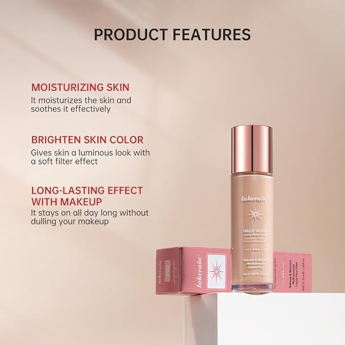 Halo Glow Liquid Face Filter, Complexion Booster For A Glowing, Soft-Focus Look, Infused With Hyaluronic Acid, Vegan & Cruelty-Free 1.06 OZ/31.5ml -03