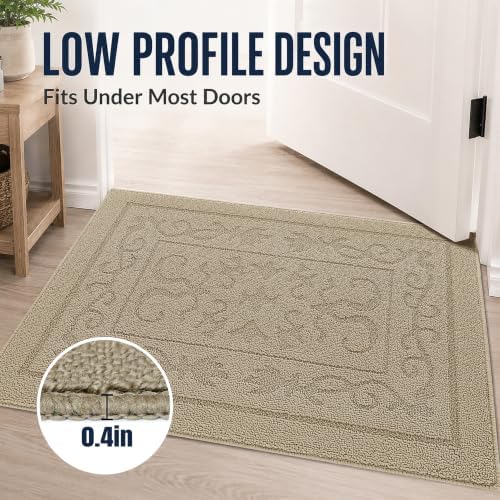 FONEYI Dirt Trapper Door Mat 32" x 48", Non-Slip Washable Doormats - Image 2