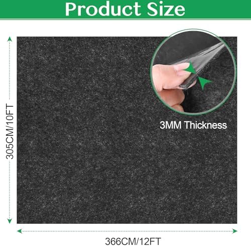 ToLanbbt Outdoor Storage Shed Floor Mat, 12 x 10 FT Waterproof Carport Mat - Image 2