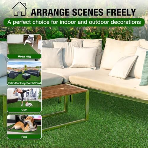 XLX TURF Realistic Artificial Turf Grass 8 FT X 10 FT - Image 3