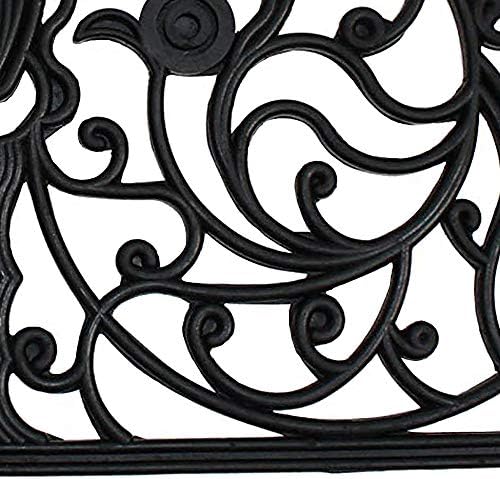 DII Rubber Doormats Collection All Weather, Wrought Iron Half Round - Image 4