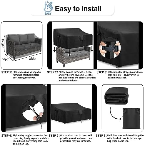 OutdoorLines Outdoor Waterproof Loveseat Couch Cover - Image 6
