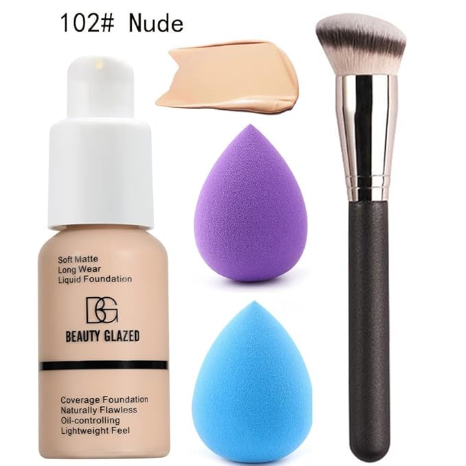 All in One Makeup Kit For Girls12 Colors Naked Eyeshadow Palette, Nude Foundation Face Primer, Makeup Brush, Makeup Sponge, Eyebrow Soap Kit Brows Gel, Winged Eyeliner Stamp Makeup Set (SetA)