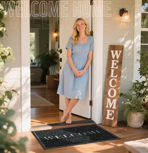 Yimobra Large Welcome Door Mat, 36 x 24 in - Image 2