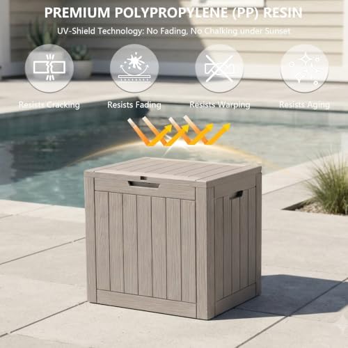 Outdoor Storage Box, 35 Gallon Waterproof Deck Box - Image 5