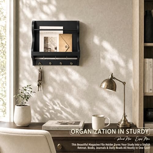 Pine Wood Mail Organizer Wall Mount - Image 4